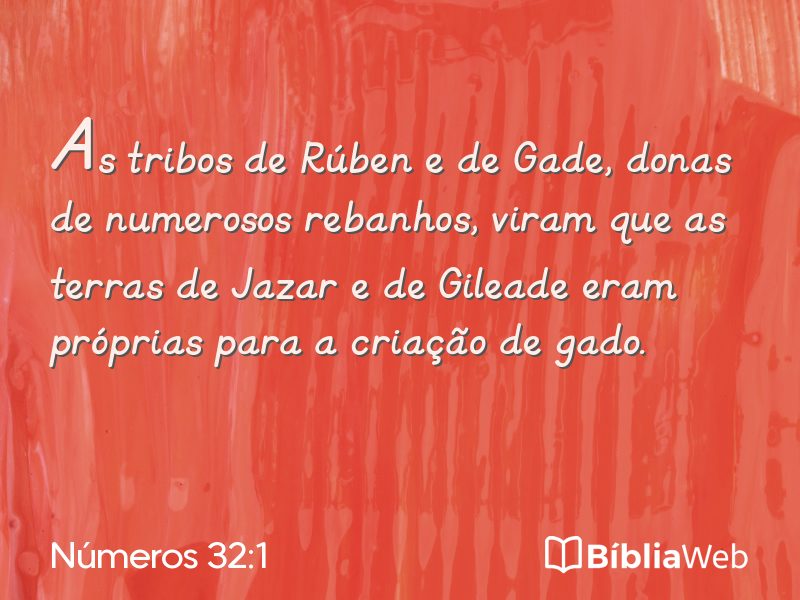 Números 32:1 em imagem para compartilhar