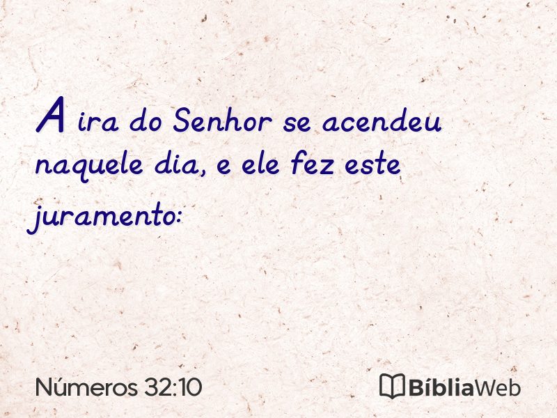 Números 32:10 em imagem para compartilhar