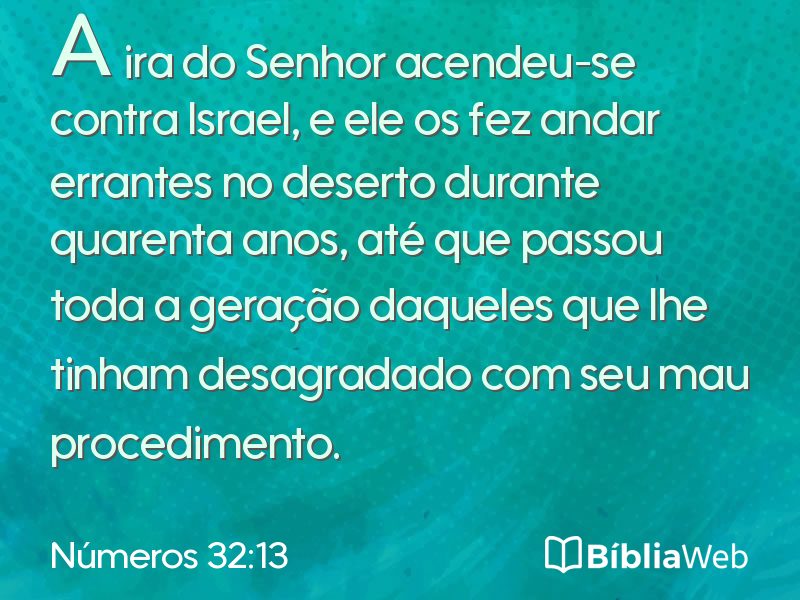 Números 32:13 em imagem para compartilhar