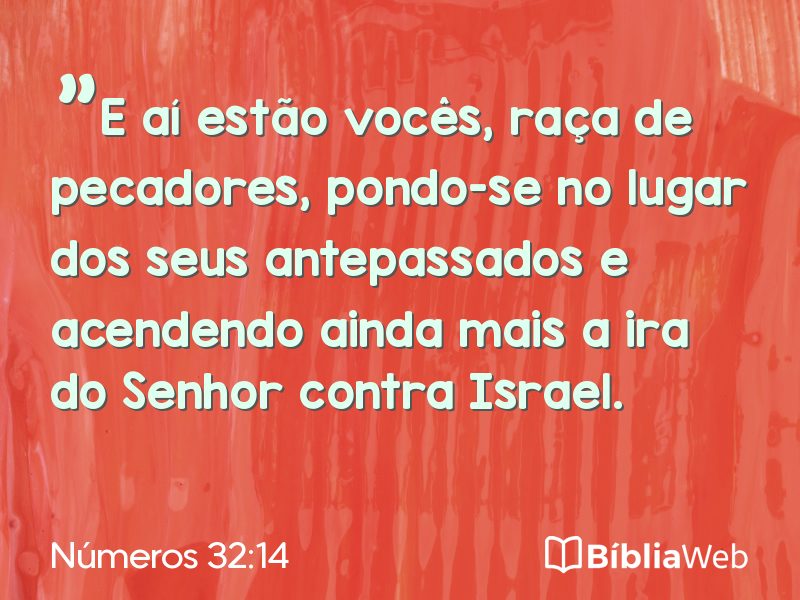 Números 32:14 em imagem para compartilhar