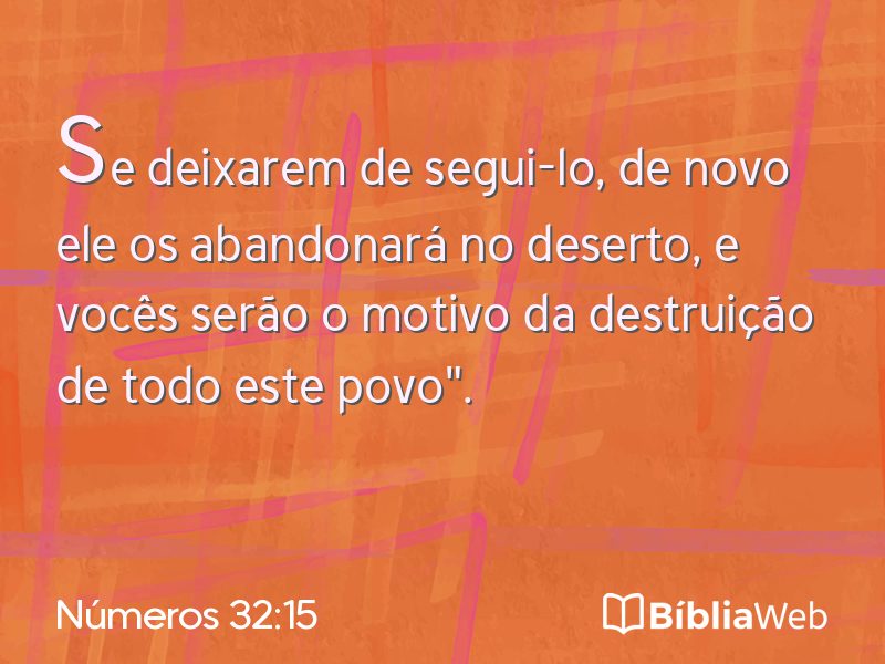 Números 32:15 em imagem para compartilhar