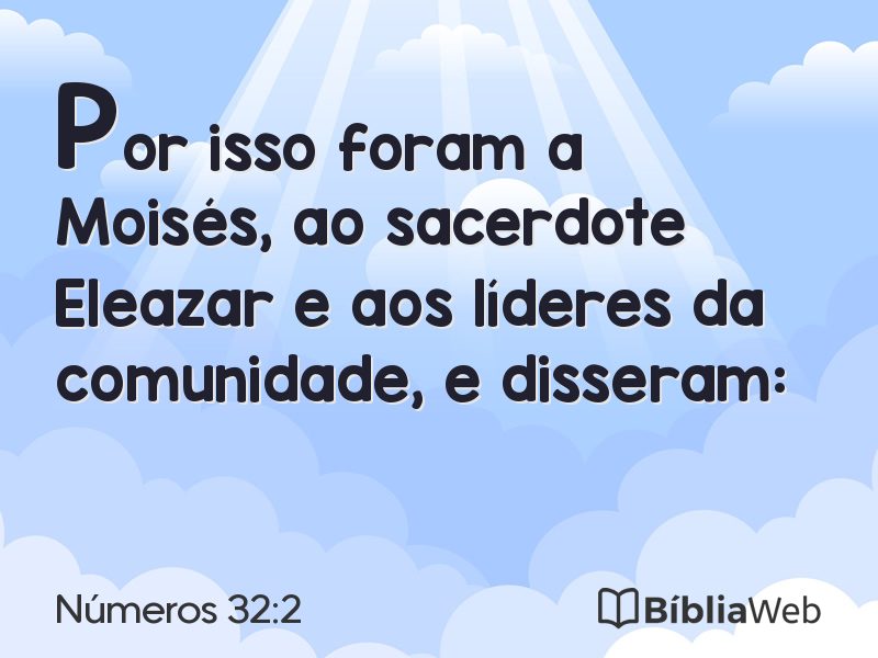 Números 32:2 em imagem para compartilhar