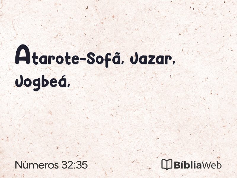 Números 32:35 em imagem para compartilhar