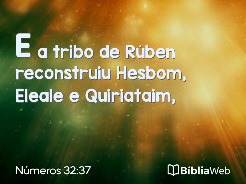 Números 32:37 em imagem para compartilhar