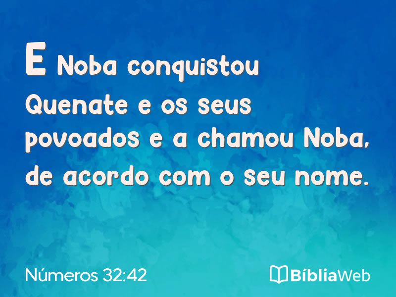 Números 32:42 em imagem para compartilhar