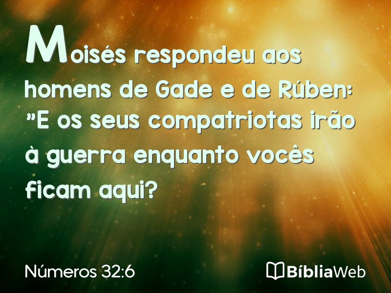 Números 32:6 em imagem para compartilhar