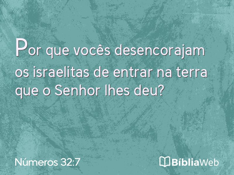 Números 32:7 em imagem para compartilhar