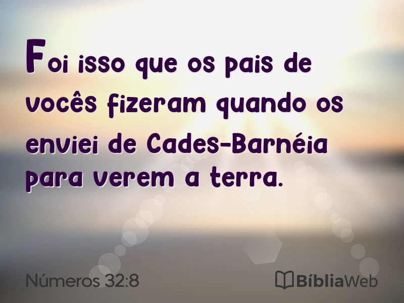 Números 32:8 em imagem para compartilhar