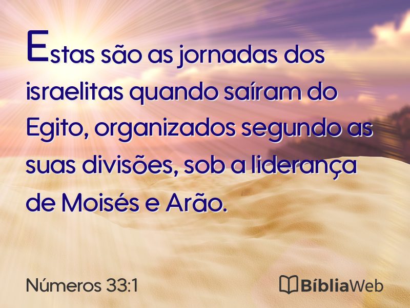 Números 33:1 em imagem para compartilhar