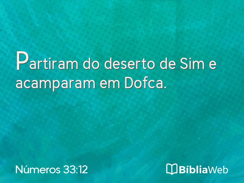 Números 33:12 em imagem para compartilhar