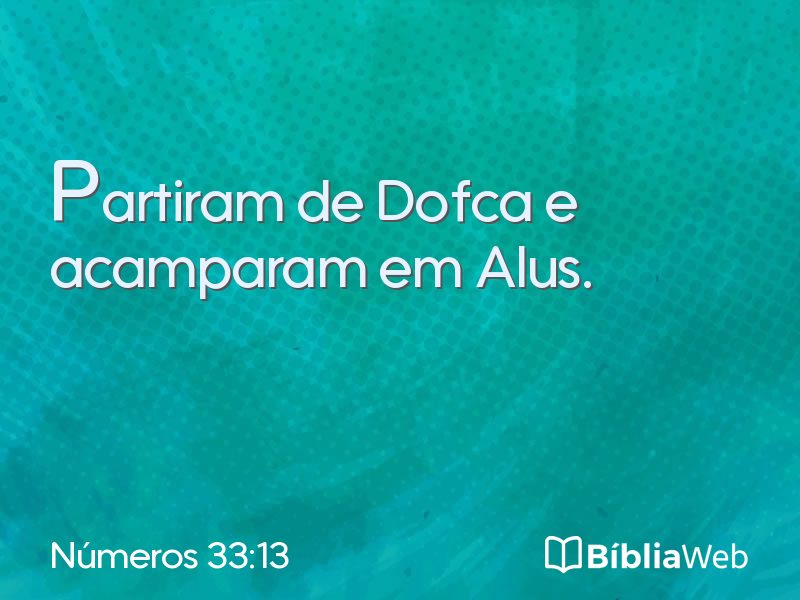 Números 33:13 em imagem para compartilhar