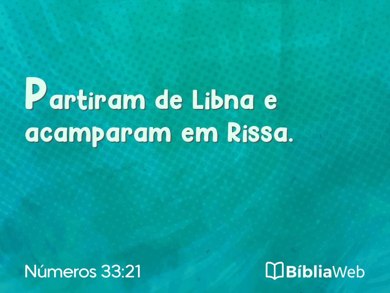 Números 33:21 em imagem para compartilhar