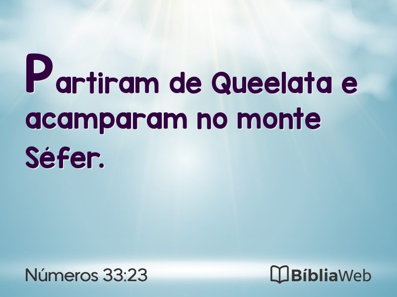 Números 33:23 em imagem para compartilhar