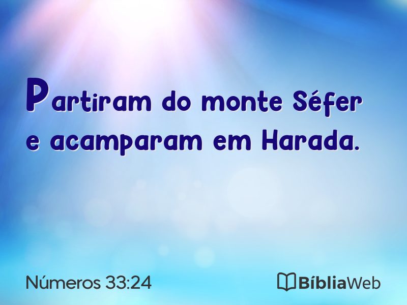 Números 33:24 em imagem para compartilhar