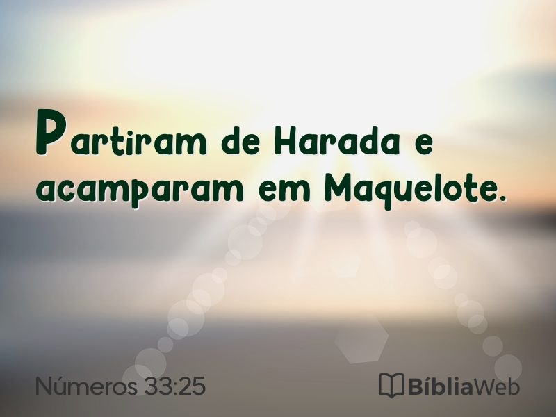 Números 33:25 em imagem para compartilhar