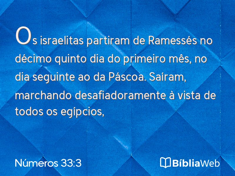 Números 33:3 em imagem para compartilhar