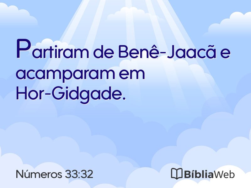 Números 33:32 em imagem para compartilhar
