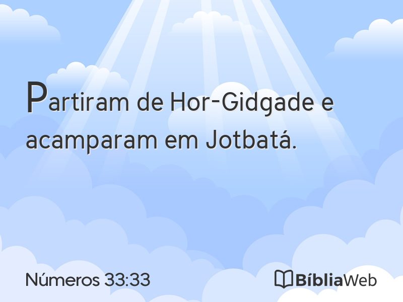 Números 33:33 em imagem para compartilhar