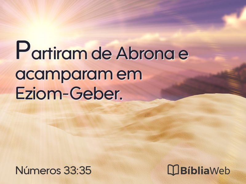 Números 33:35 em imagem para compartilhar