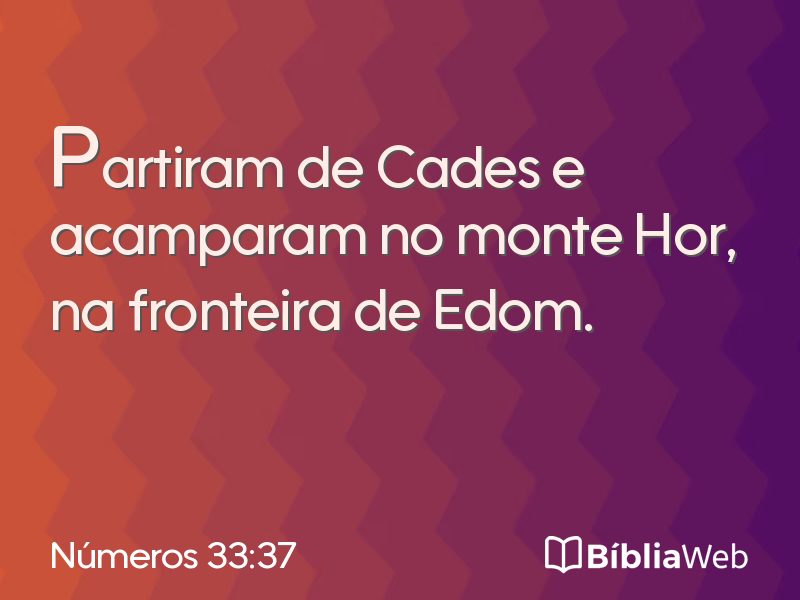 Números 33:37 em imagem para compartilhar