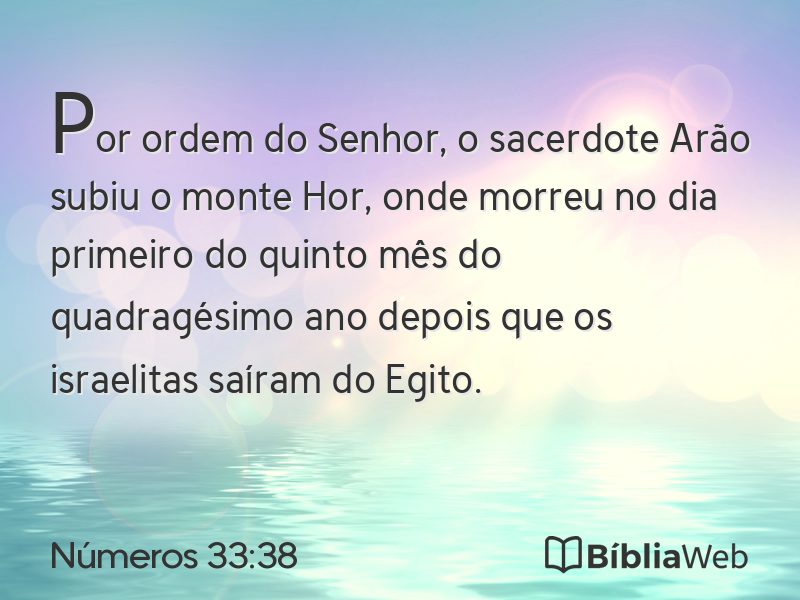 Números 33:38 em imagem para compartilhar