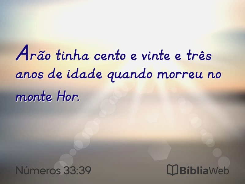 Números 33:39 em imagem para compartilhar
