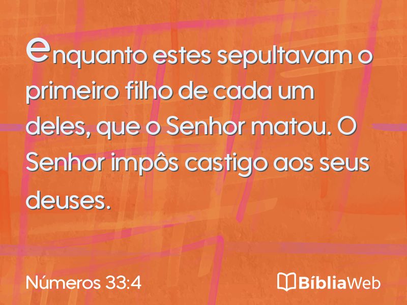 Números 33:4 em imagem para compartilhar