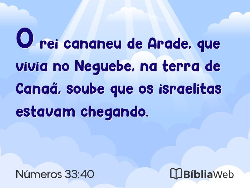 Números 33:40 em imagem para compartilhar