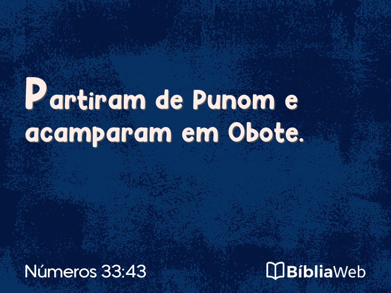 Números 33:43 em imagem para compartilhar