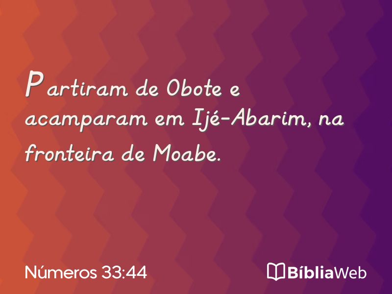 Números 33:44 em imagem para compartilhar