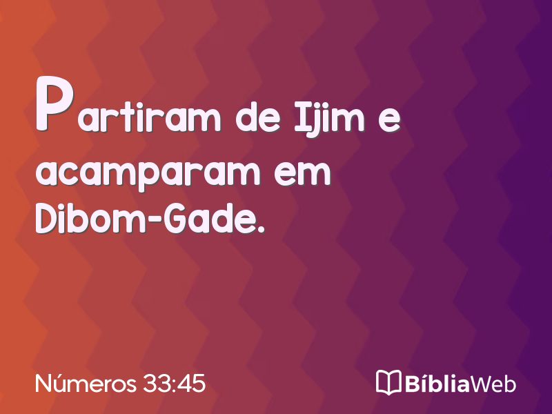 Números 33:45 em imagem para compartilhar