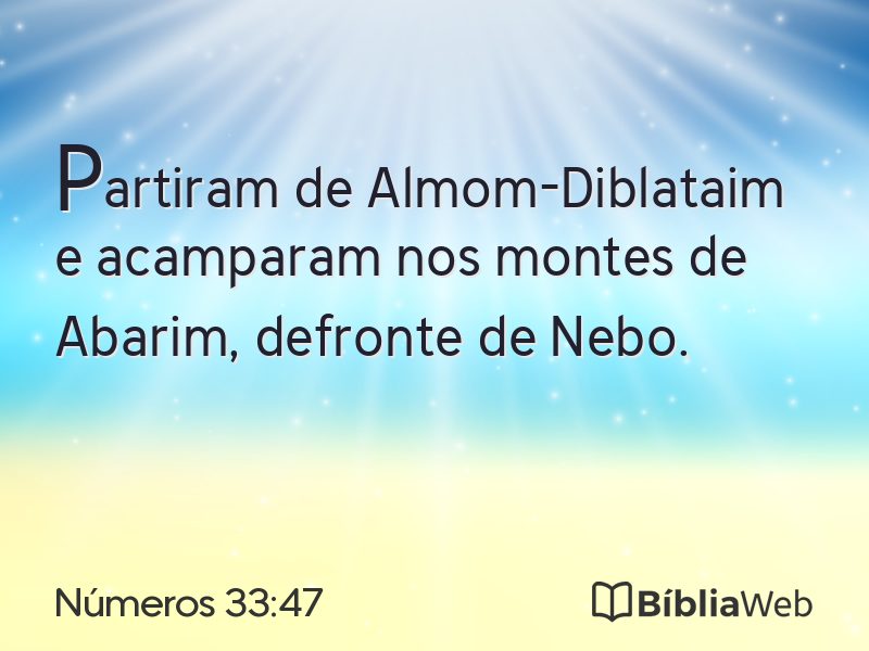 Números 33:47 em imagem para compartilhar