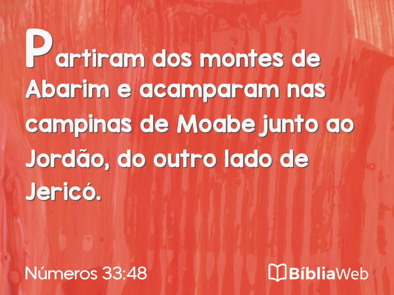 Números 33:48 em imagem para compartilhar
