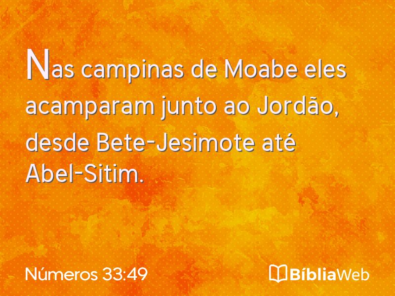 Números 33:49 em imagem para compartilhar