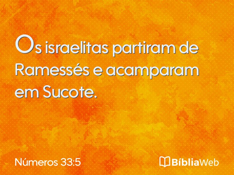 Números 33:5 em imagem para compartilhar