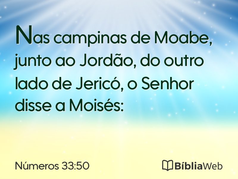 Números 33:50 em imagem para compartilhar