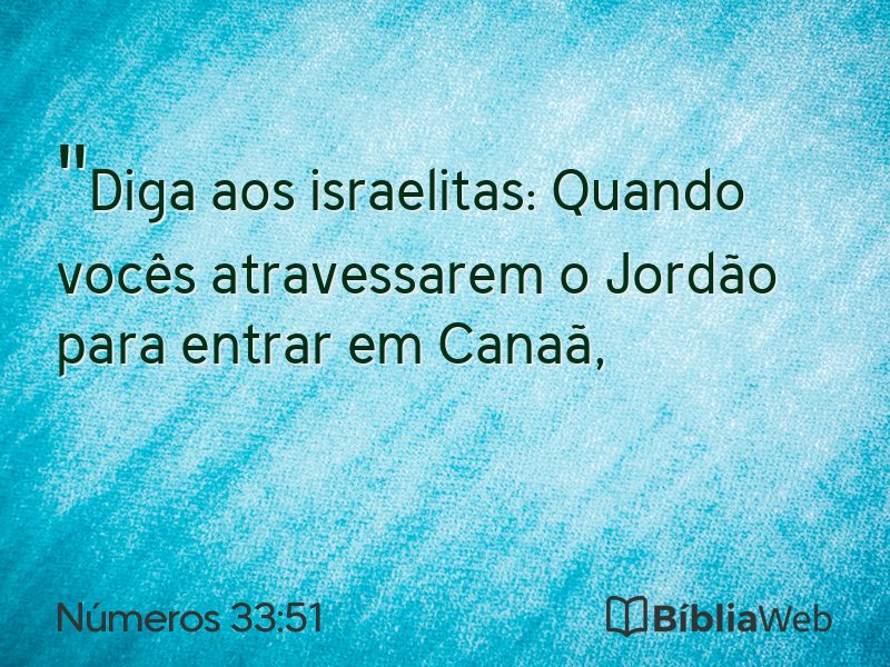 Números 33:51 em imagem para compartilhar