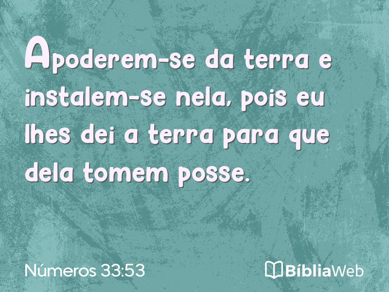 Números 33:53 em imagem para compartilhar