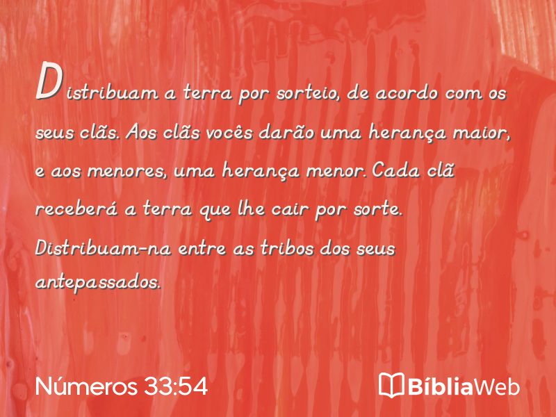 Números 33:54 em imagem para compartilhar