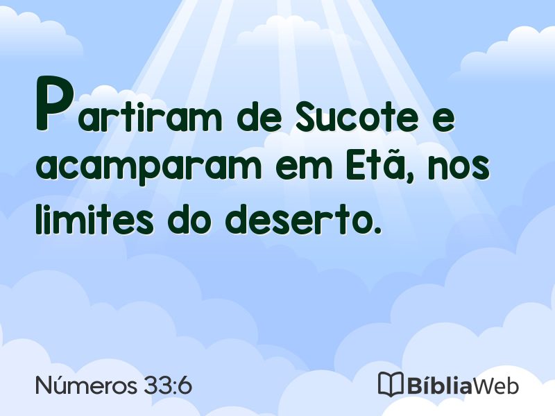 Números 33:6 em imagem para compartilhar
