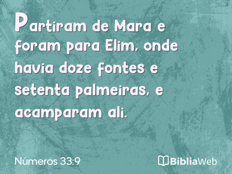 Números 33:9 em imagem para compartilhar