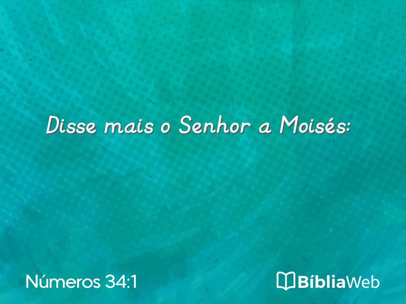 Números 34:1 em imagem para compartilhar