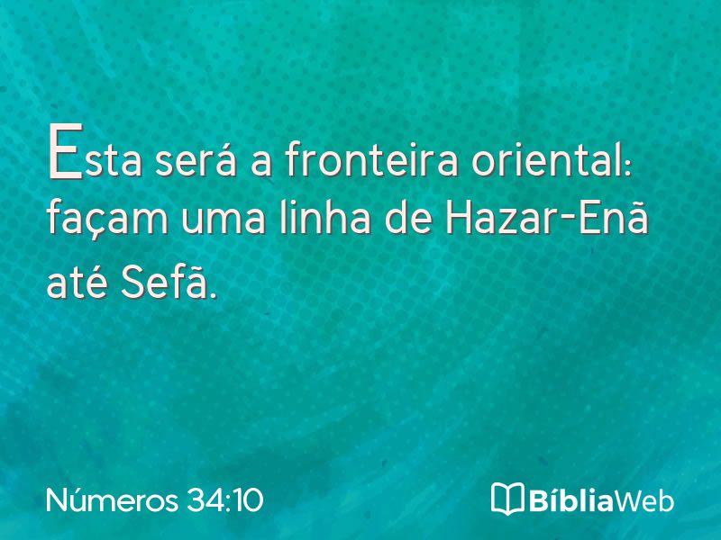 Números 34:10 em imagem para compartilhar