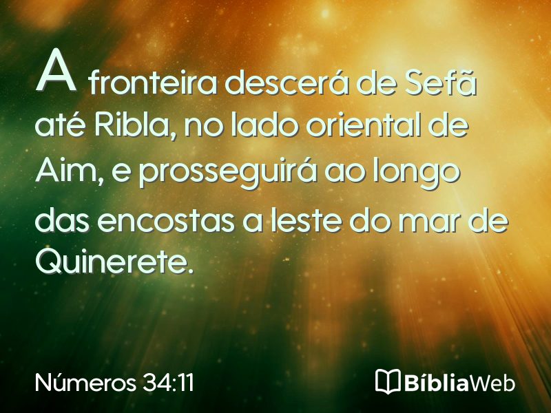 Números 34:11 em imagem para compartilhar