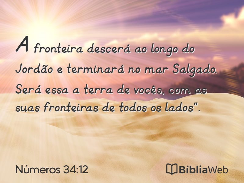 Números 34:12 em imagem para compartilhar