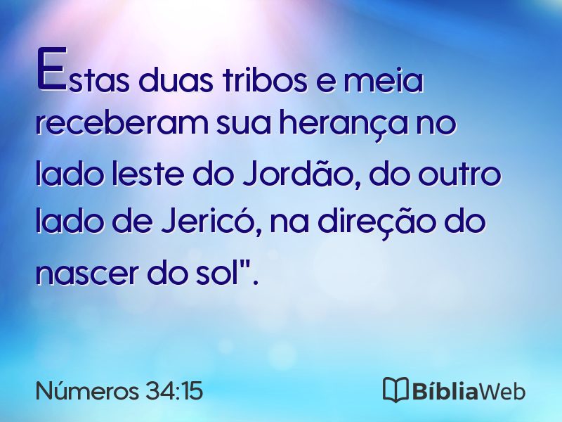 Números 34:15 em imagem para compartilhar