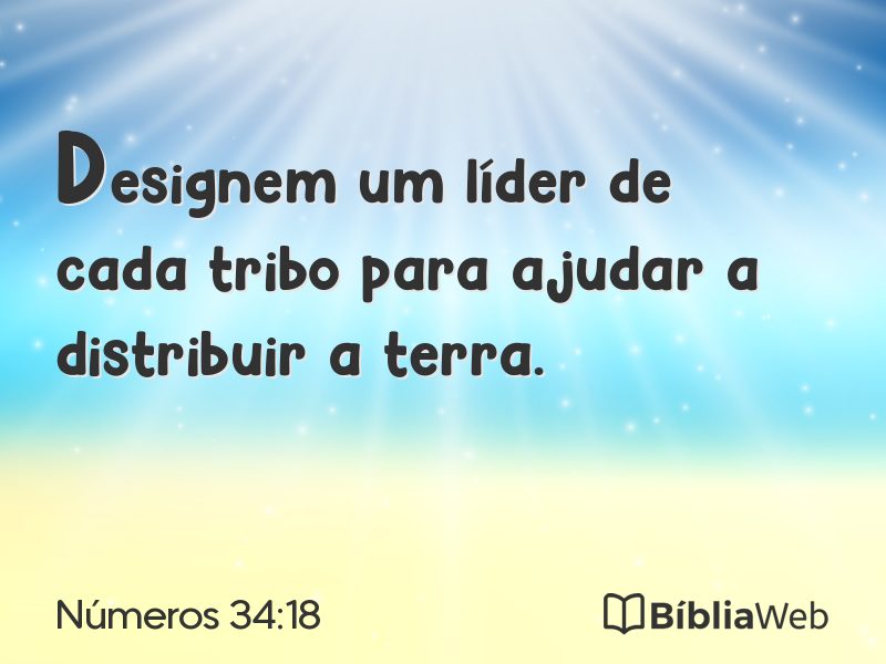 Números 34:18 em imagem para compartilhar