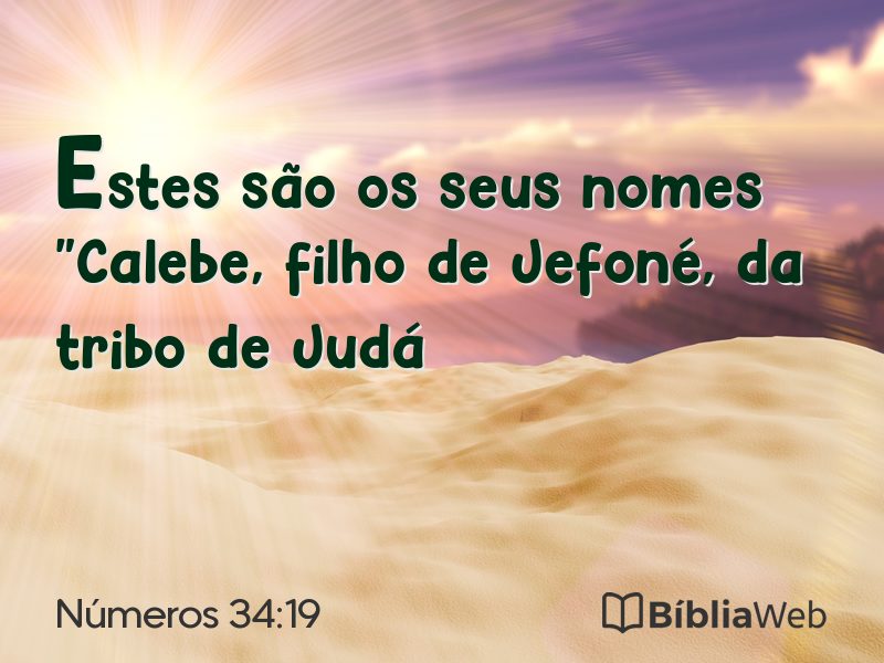 Números 34:19 em imagem para compartilhar