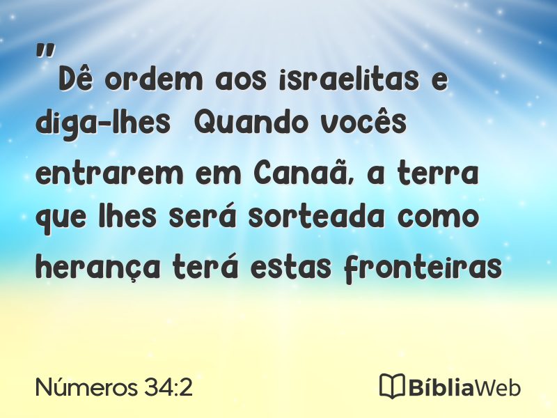 Números 34:2 em imagem para compartilhar