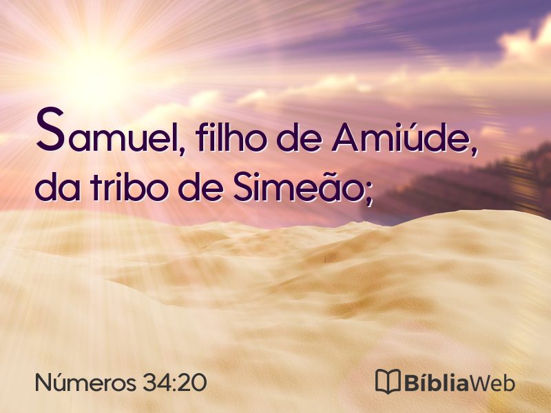 Números 34:20 em imagem para compartilhar